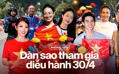 Thanh Thủy, Lan Ngọc, Thúy Ngân và dàn nghệ sĩ Việt tham gia diễu hành ngày 30/4: "Hòa bình đẹp như nụ cười của người dân khi nhìn thấy từng khối diễu binh, diễu hành!"