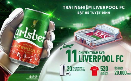 Mừng Liverpool đăng quang sớm, Carlsberg “thưởng nóng” fan bằng “vé vàng” đến Anfield