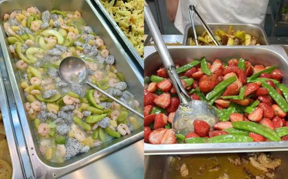 Một trường ĐH gây "bão" vì đồ ăn canteen: Dâu tây xào cần tây, tôm xào thanh long cũng chưa "sốc" bằng món số 6