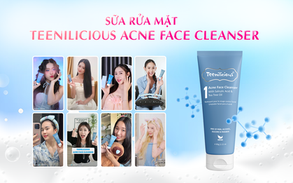 Lọt vào top sản phẩm thịnh hành trên TikTok, sữa rửa mặt Teenilicious Acne Face Cleanser khiến giới skincare phát cuồng