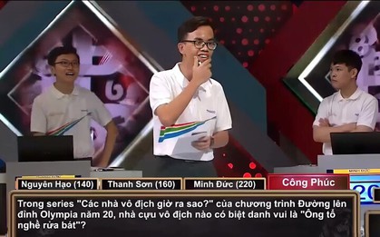 Câu hỏi Đường Lên Đỉnh Olympia khiến 4 thí sinh "bó tay"