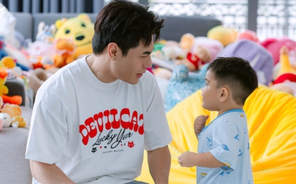 Phản ứng bất ngờ của con trai Lê Dương Bảo Lâm khi bố đóng vai người lạ