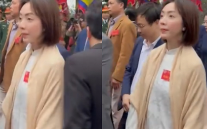 “Tóm dính” Thu Trang bụng lùm lùm bên Tiến Luật, có 1 chiêu “che dáng” cực đáng ngờ