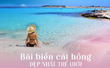 Có 1 bãi biển cát hồng lọt Top đẹp nhất thế giới: Vẻ đẹp cực thơ không cần chỉnh màu, sắp vào mùa đông khách