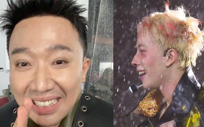 Mưa lớn đổ xuống show Anh Trai ở Mỹ Đình, Trấn Thành phản ứng: "Mưa tan nát, giống lũ lụt vậy"