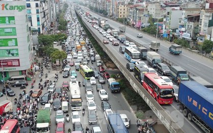 Từ đêm 12/5, cấm toàn bộ xe đường trên cao Vành đai 3 hướng Big C - Mai Dịch