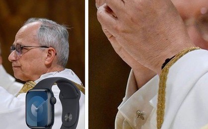 Giáo hoàng Leo XIV đeo Apple Watch