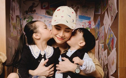 Con gái 4 tuổi nhắc nhở Đàm Thu Trang một chuyện liên quan tới bố Cường Đô La giữa đêm, netizen xuýt xoa xin vía