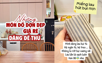 Mẹ đảm chia sẻ 5 món đồ dọn nhà dưới 300 nghìn nhưng cực đáng tiền, dùng xong thấy mê!