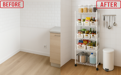 Làm thế nào để biến một góc trống 1m² trong bếp thành nơi để được cả trăm món mà vẫn gọn gàng?