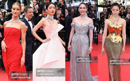 Thảm đỏ Cannes ngày 5: Châu Dã đọ sắc "chị đại" Chompoo Araya, nữ diễn viên Trung Quốc bị tóm khoảnh khắc đáng xấu hổ