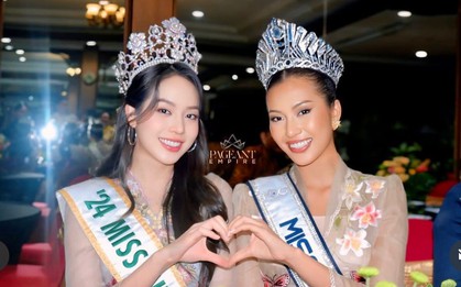 Thanh Thủy trong khung hình với 3 hoa hậu quốc tế