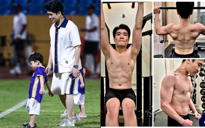 Cậu cả nhà bầu Hiển lọt 'cam thường' trên SVĐ: "Bố đơn thân nghìn tỷ" visual "soái" miễn chê, vào phòng gym còn "đỉnh" hơn!