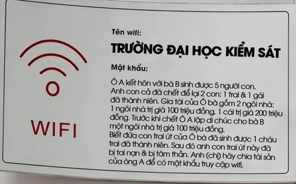 Ngỡ ngàng trước wifi một trường ĐH tại Hà Nội: Gợi ý mật khẩu giải như đề thi, muốn truy cập được phải biết... chia tài sản