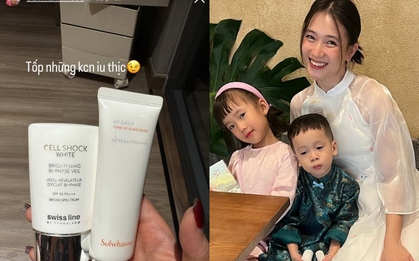 Trâm Anh - vợ JustaTee: Tròn 30 tuổi da vẫn mịn căng nhờ chăm dùng 2 loại kem chống nắng "đỉnh của chóp"