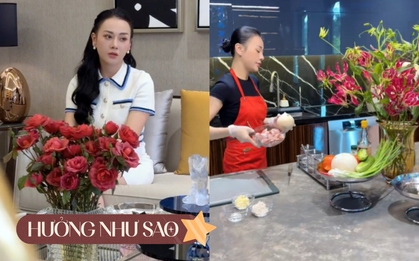 Phương Oanh nấu ăn ngon còn khéo cắm hoa, nhìn loạt bình hoa đẹp mê mà ai cũng muốn sắm theo