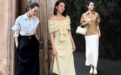 Hóa ra Quỳnh Lương có style diện váy rất đẹp, ai thích lên đồ màu trung tính càng nên tham khảo