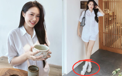 Doãn Hải My khoe chân dài, visual "bạch nguyệt quang", nhưng spotlight thuộc về "đôi giày thị phi" khiến Văn Hậu bị đồn sa sút