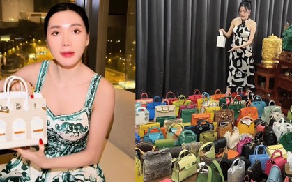 "Phú bà" Ngân Collagen và núi đồ hiệu lạ lắm: Toàn Hermès, Dior... mà nhìn kiểu gì cũng thấy "dại"