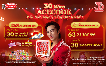 Soobin “bùng nổ” visual, mừng hành trình 30 năm Acecook, trao triệu may mắn trị giá hơn 30 tỷ đồng