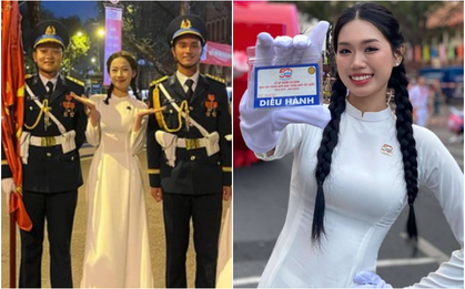 Nữ sinh ĐH Tôn Đức Thắng được tuyển chọn gắt gao để tham gia khối xe Nghi trượng tại Đại lễ 30/4