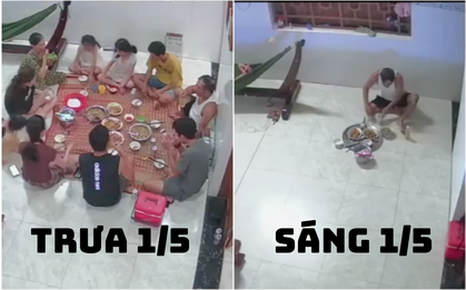 Sự đối lập trong bữa cơm của bố qua camera khiến con gái xem xong thấy bất lực, nước mắt chảy dài
