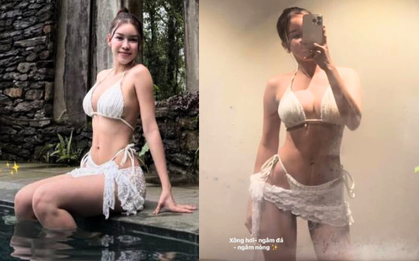 Nóng hơn mùa hè, Yến Xuân - vợ Lâm Tây tung ảnh bikini hậu sinh con: Body cực "cháy", sexy nhất dàn WAGs Việt!