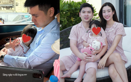Ái nữ nhà Đỗ Mỹ Linh gây sốt với khoảnh khắc nằm gọn trong lòng Chủ tịch Hà Nội FC