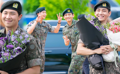 V và RM (BTS) cuối cùng đã xuất ngũ: Siêu ngầu siêu rắn rỏi, văn nghệ tấu hài tặng rừng fan và phóng viên đông nghẹt!