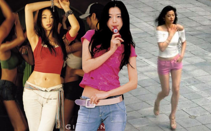Gọi Jeon Ji Hyun là “huyền thoại Y2K” vì mặc crop top với quần cạp trễ quá đỉnh, hơn 20 năm nhìn lại vẫn mê