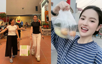 Lộ khoảnh khắc Chu Thanh Huyền về quê Quang Hải ăn cỗ nhưng lấy phần đem về, dân tình liền có phản ứng này