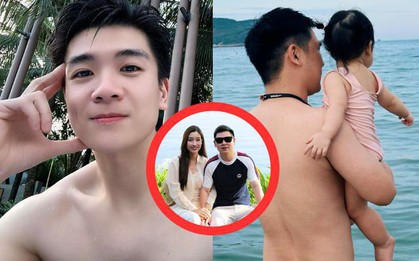 2 thiếu gia nhà bầu Hiển khoe body bên bể bơi, bố đơn thân nghìn tỷ 'ăn đứt' chồng Đỗ Mỹ Linh ở 1 điểm