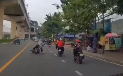Đã xác định được thanh niên đạp xe máy ở TP Thủ Đức