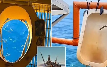 Nhà vệ sinh 'cảm giác mạnh' ở giàn khoan dầu khiến dân mạng hoảng hồn