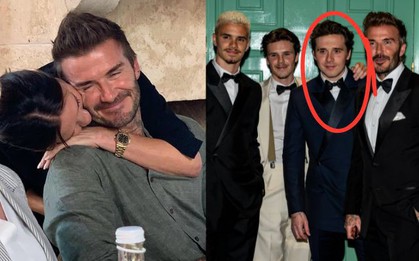 Victoria ôm hôn chồng ngọt lịm mừng David Beckham được phong tước "hiệp sĩ", cả nhà vui sướng trừ Brooklyn vẫn một mực im lặng