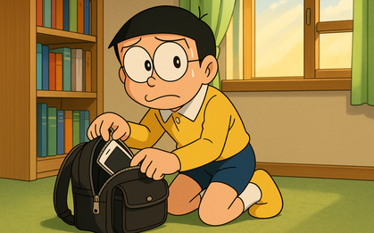 Nếu nhóm bạn Doraemon tham gia "thử thách không dùng điện thoại 24h": Một người bỏ cuộc sau 5 phút, Jaian thì làm mèo ú tức điên!