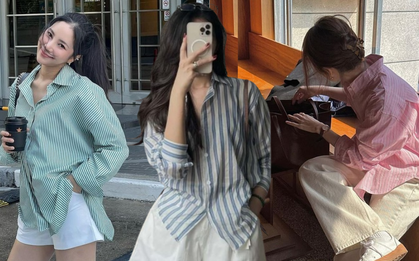 Áo mi kẻ sọc là "cạ cứng" của mùa hè, nàng chưa sắm là thiếu sót!