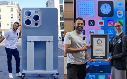 Đây là chiếc iPhone lớn nhất thế giới xác lập Kỷ lục Guinness: Cao hơn 2m, nặng trăm ký và mạnh đến mức khó tin