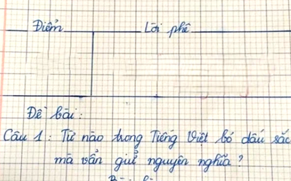 Từ nào trong Tiếng Việt bỏ dấu sắc mà vẫn giữ nguyên nghĩa?