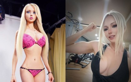Sau 10 năm tập luyện, "búp bê Barbie sống" vòng eo 47cm giờ đã cơ bắp cuồn cuộn thế này!