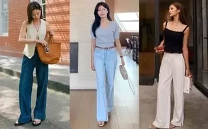 Hè mặc quần jeans sợ nóng, nàng ghim ngay 10 cách diện jeans ống rộng vừa mát vừa sành điệu