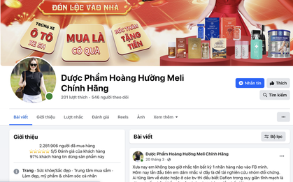 Đề nghị xử lý fanpage “Dược phẩm Hoàng Hường Meli chính hãng”