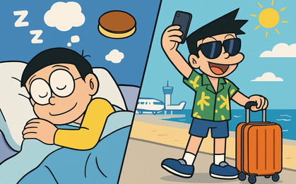 Thi tốt nghiệp THPT xong ai cũng phải "xõa", kể cả nhóm bạn Doraemon: Đố bạn biết họ đã chọn phần thưởng nào cho mình?