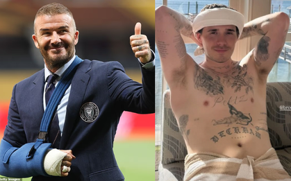 Quan hệ cha con nhà Beckham đã xấu tới mức: David bó bột tay, con cả bất hiếu chỉ mải khoe ảnh ở nhà vợ