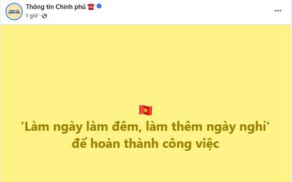 Page Thông tin chính phủ đăng 1 thông điệp, gần 19.000 người hưởng ứng