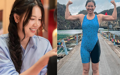 Ánh Viên lạ lắm, cơ bắp cuồn cuộn thế này!
