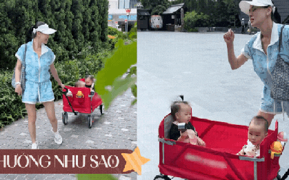 Cặp song sinh Jimmy - Jenny nhà Phương Oanh bé xíu đã có "xế hộp" riêng: Mẹ chăm khéo thế này, hỏi sao shark Bình không chiều hết mực!