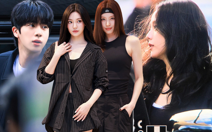 Dàn cực phẩm 1% Kpop đồng loạt diện đồ đen: Jisoo BLACKPINK và Jin BTS như nam nữ chính phim tài phiệt
