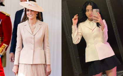 Vương phi Kate - Jisoo diện cùng 1 chiếc áo nhưng style khác biệt hoàn toàn
