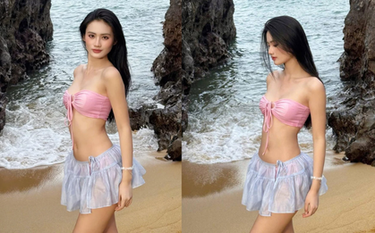 Ý Nhi mặc bikini nói đúng 2 từ về mình